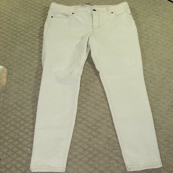 Vintage America Women's 10 Wonderland Skinny Cream Tan Stitching Jeans - Picture 1 of 8